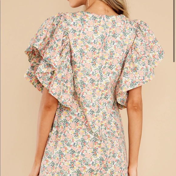 Pulling Heartstrings Pink Floral Print Dress - Picture 6 of 11